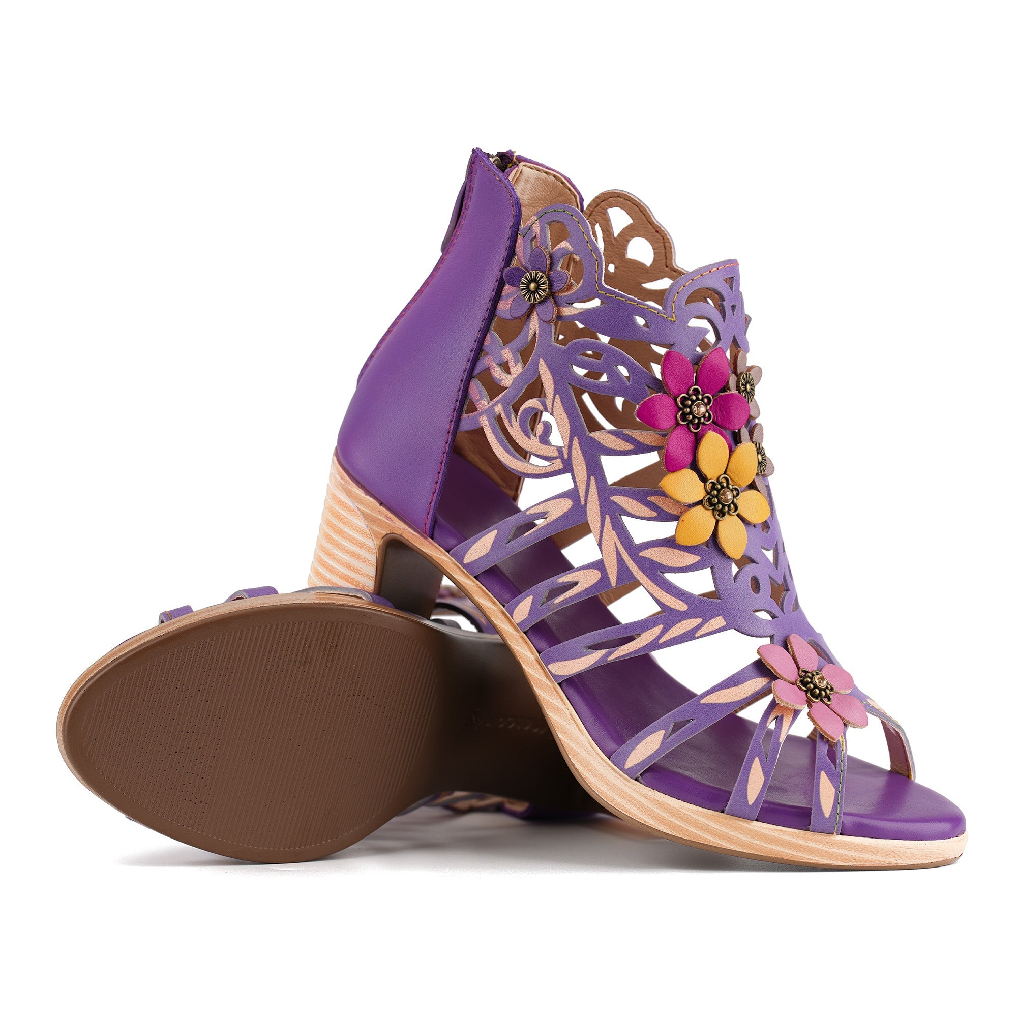 Orvella™ | Blooming Vine Cutout Heeled Sandal
