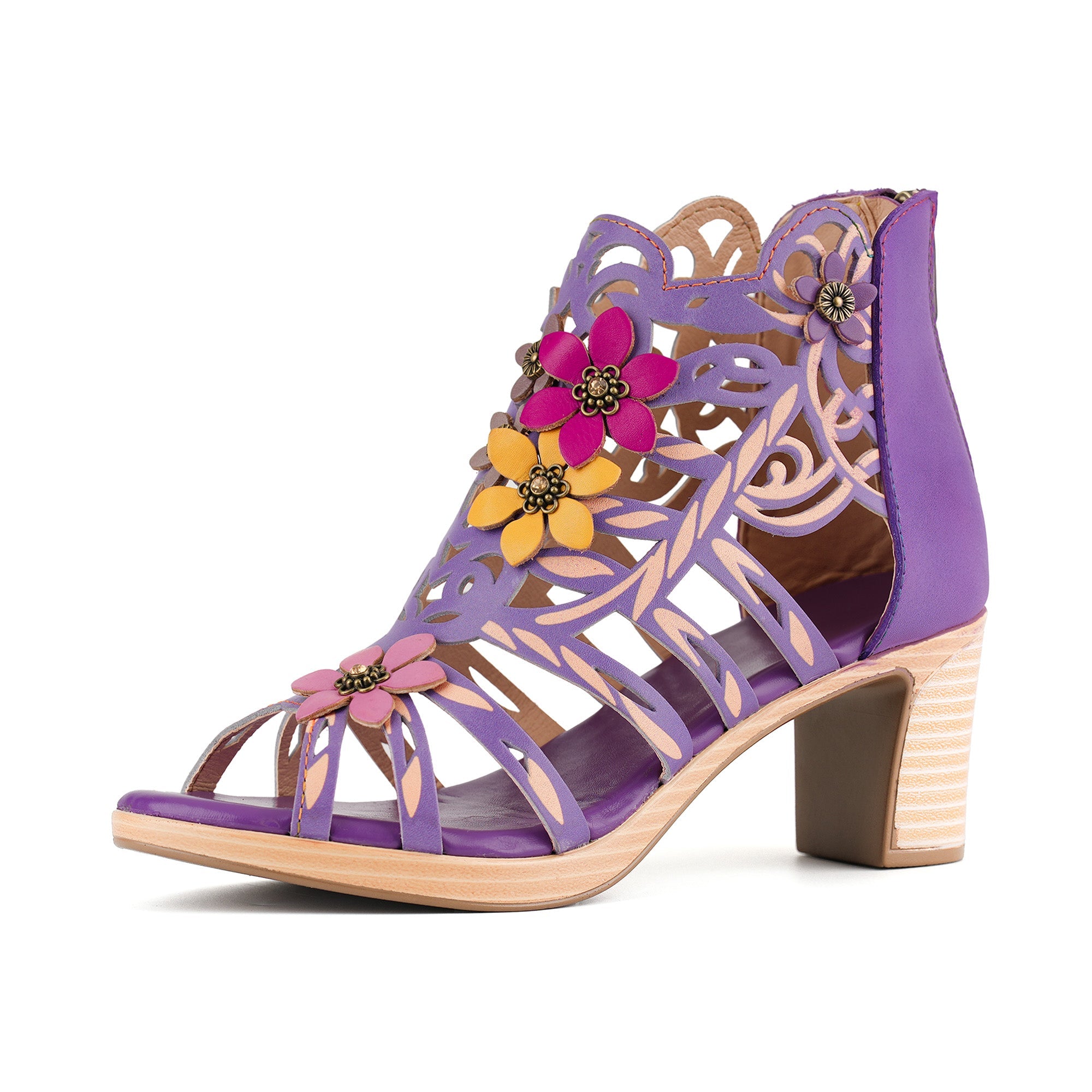 Orvella™ | Blooming Vine Cutout Heeled Sandal