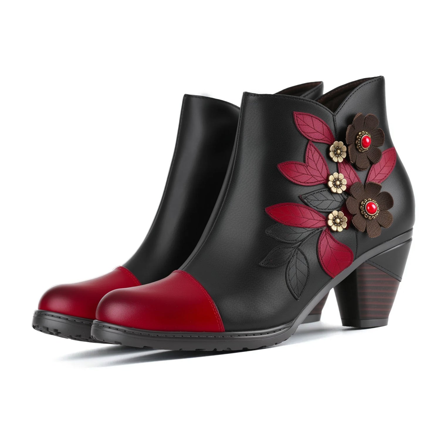 Bellantyne™ | Retro Boho Floral Charm Ankle Boots