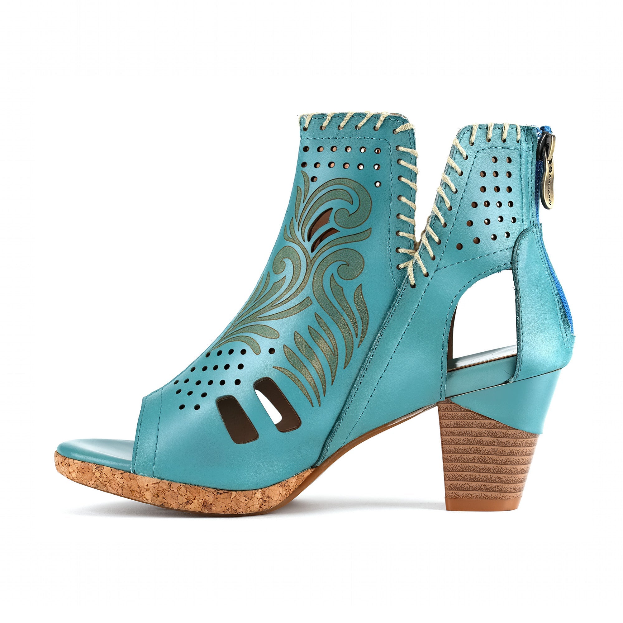 Bellantide™ | Open-Toe Cutout Heeled Sandal Boot