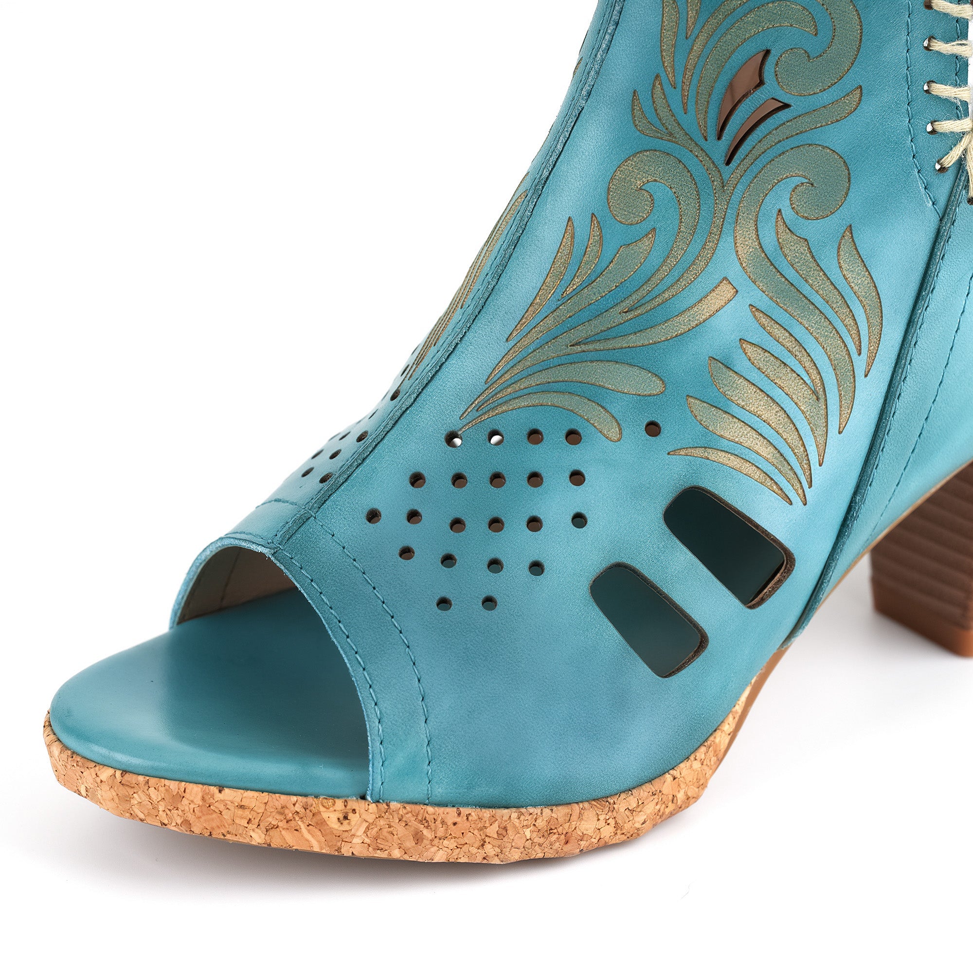 Bellantide™ | Open-Toe Cutout Heeled Sandal Boot