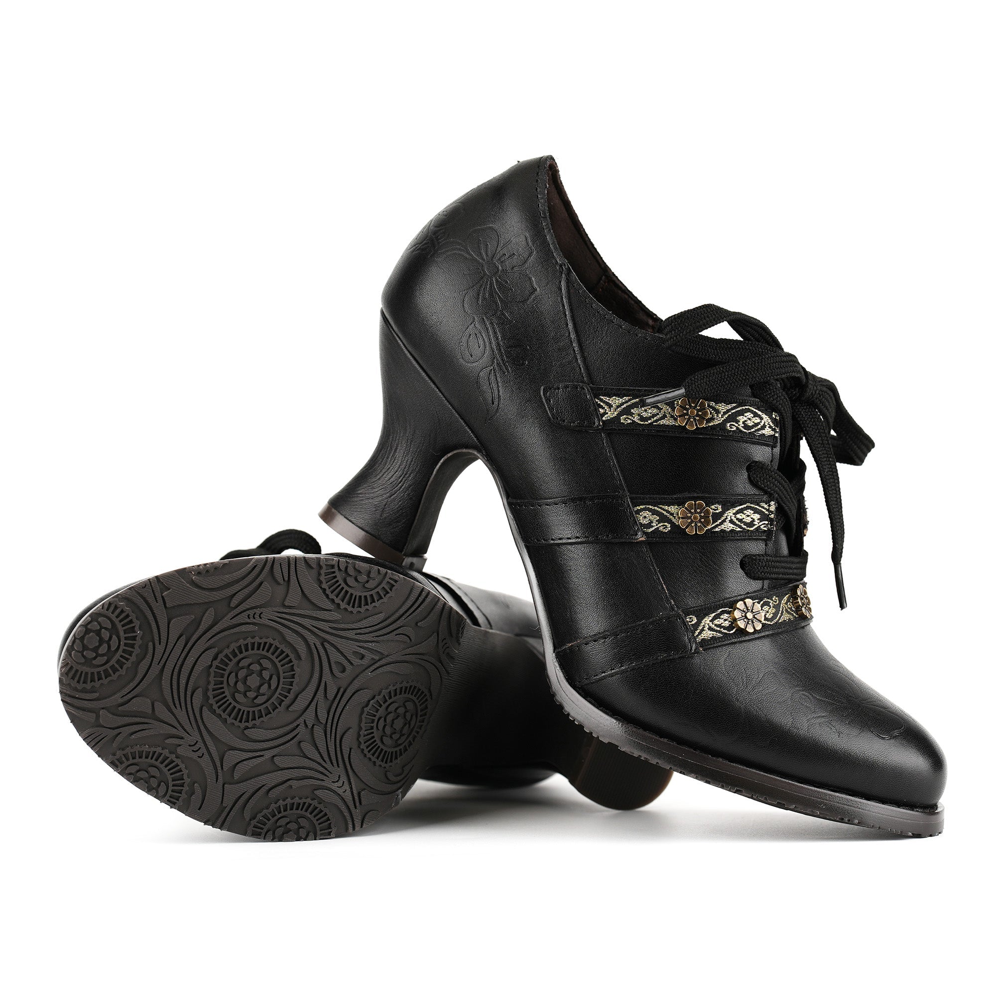 Gwynley™ | Vintage Boho Lace-Up Pumps