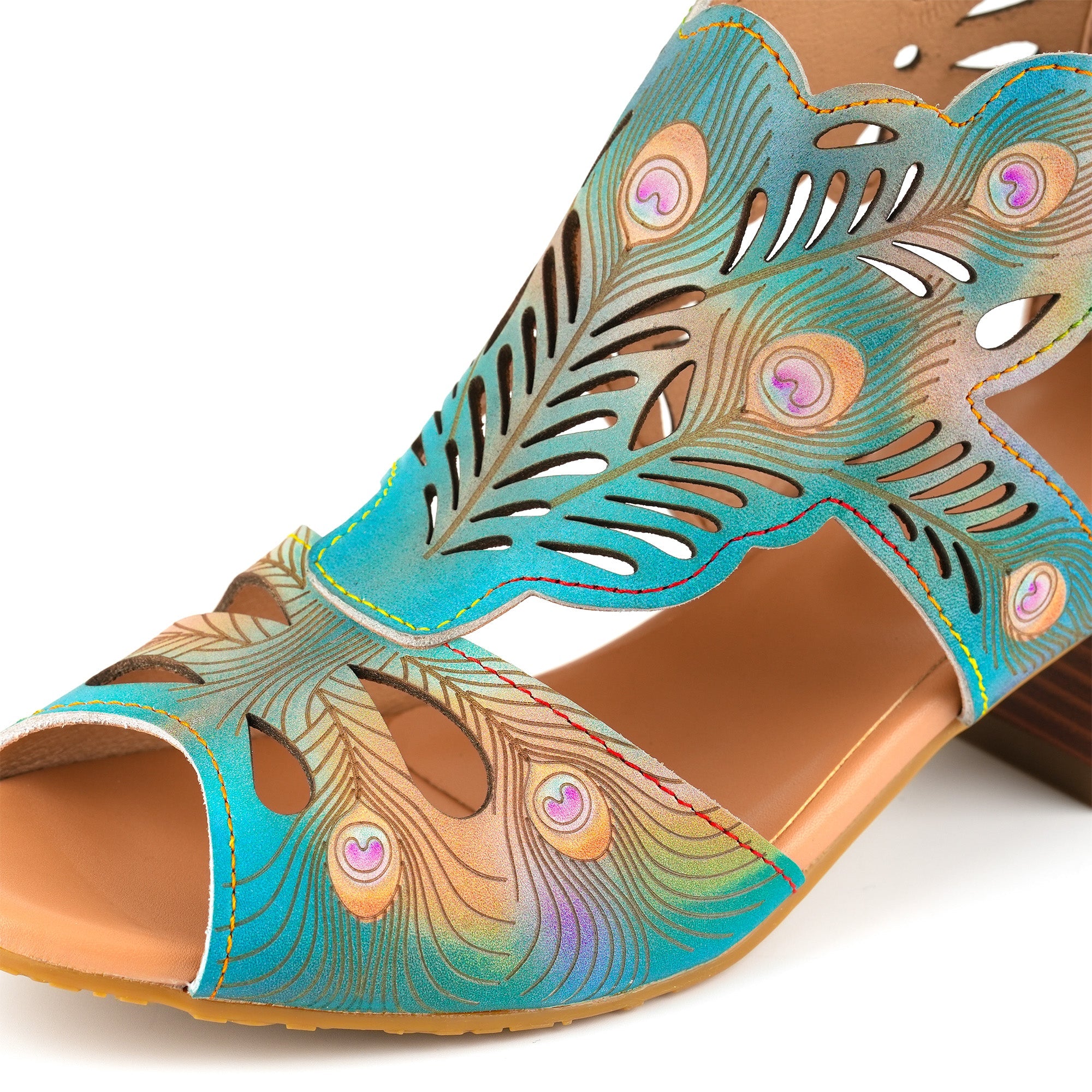 Fawnella™ | Peacock Cutout Sandal