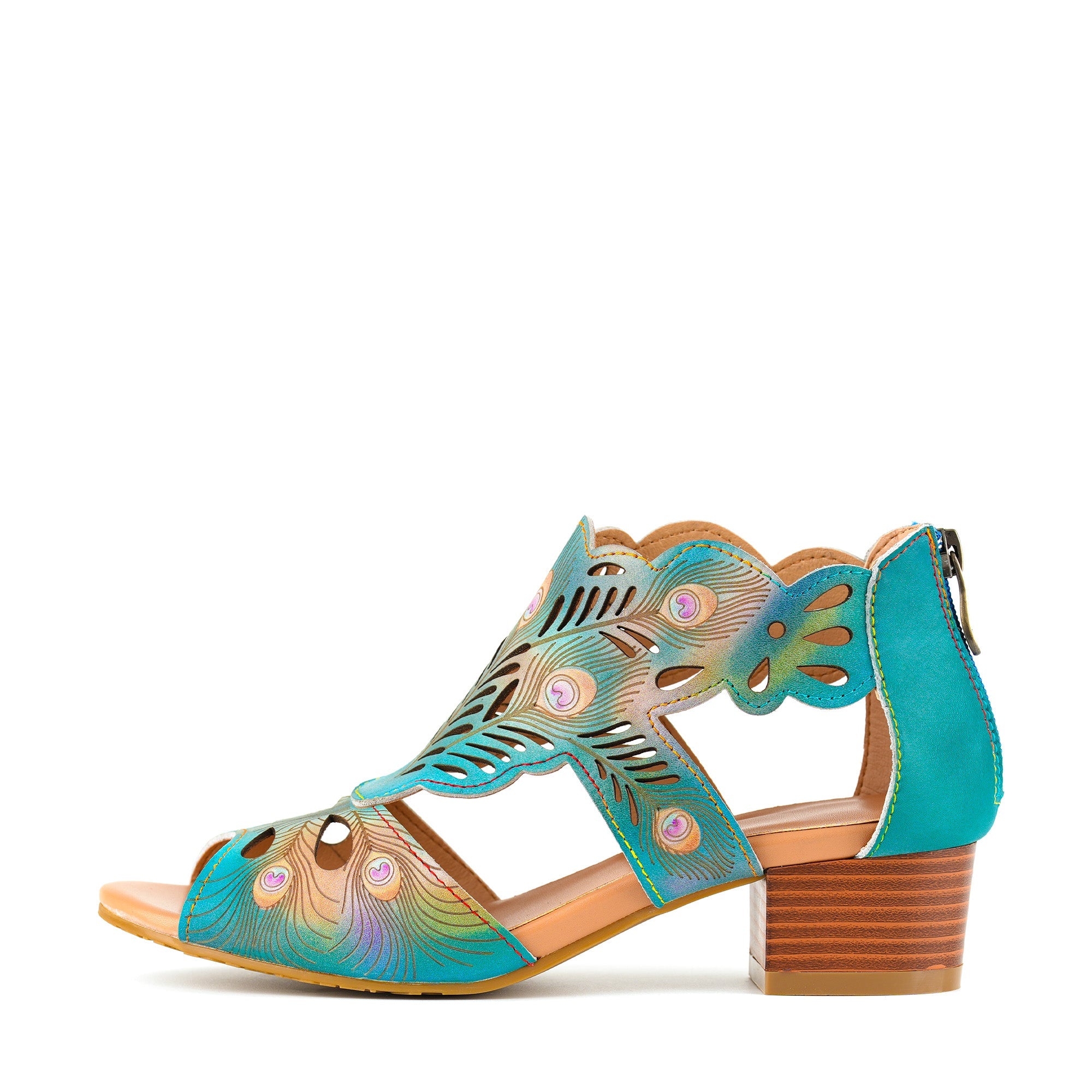 Fawnella™ | Peacock Cutout Sandal