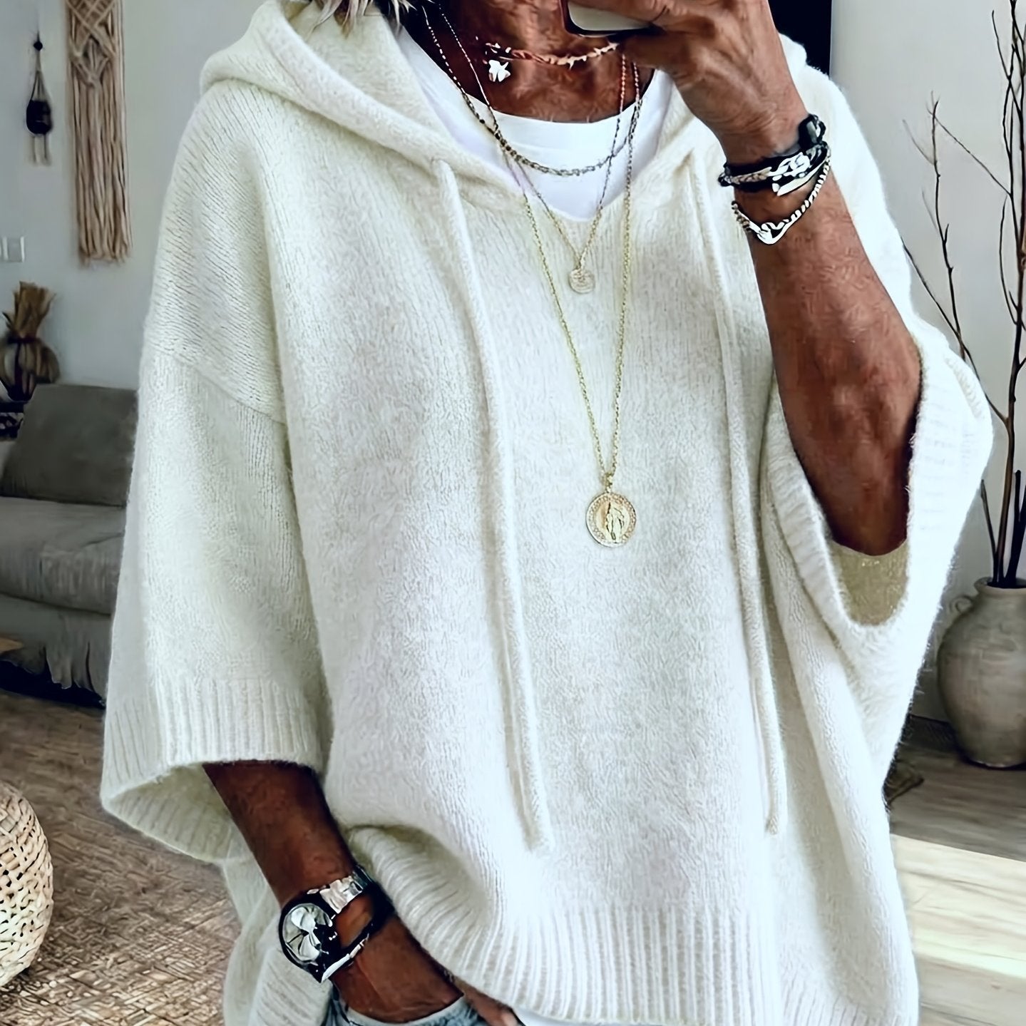 Sutton™ | Hooded Poncho Sweater