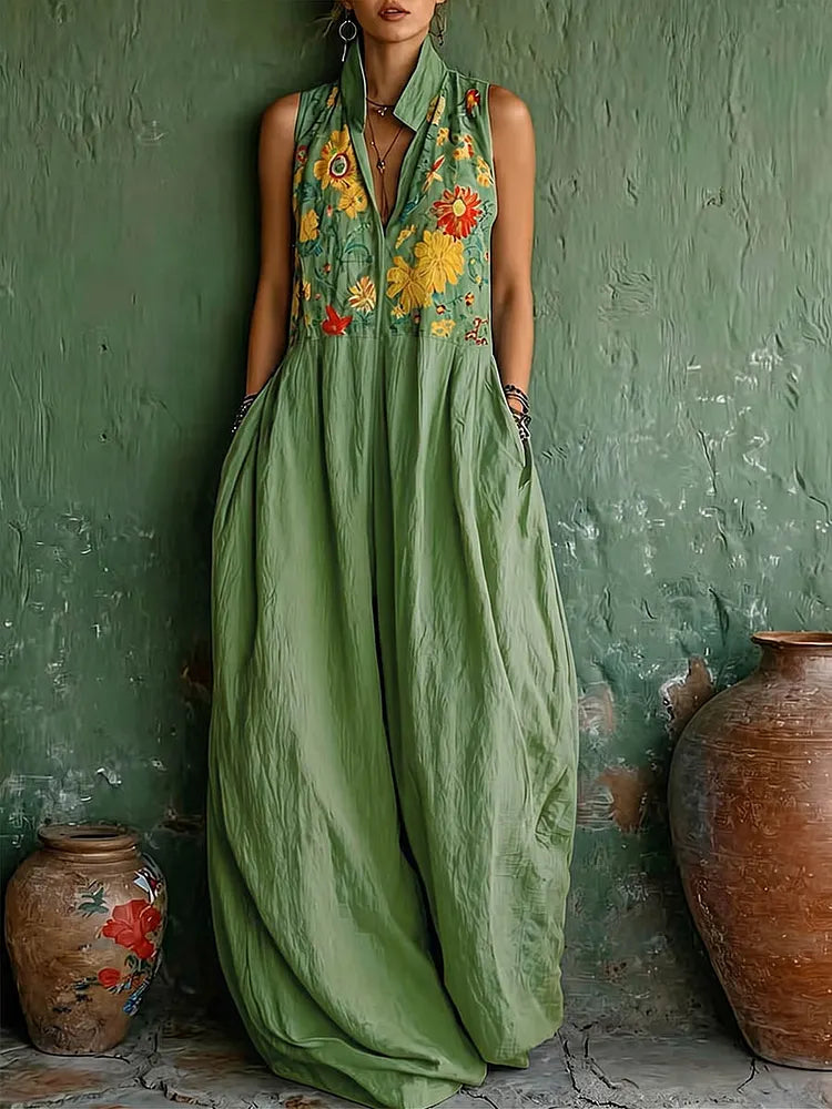 Cordelia™ | Sleeveless V-Neck Sundress