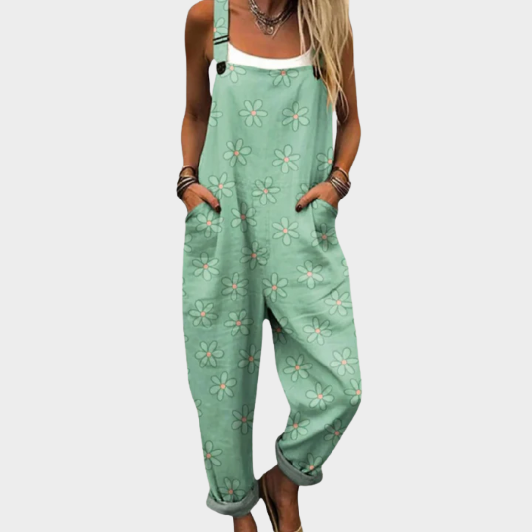 Plumeria™ | Printed Dungarees