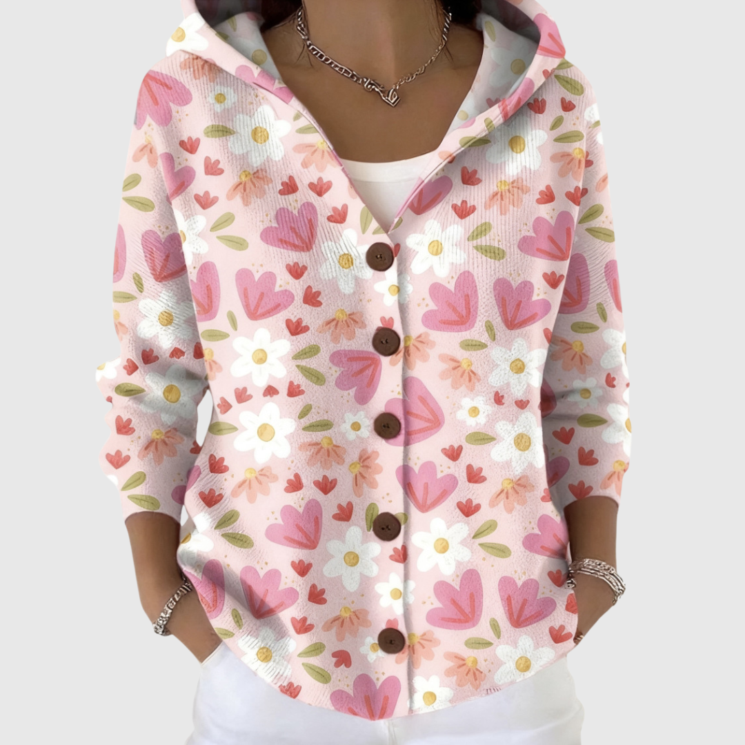 Jilliane™ | Hooded Button-Front Cardigan