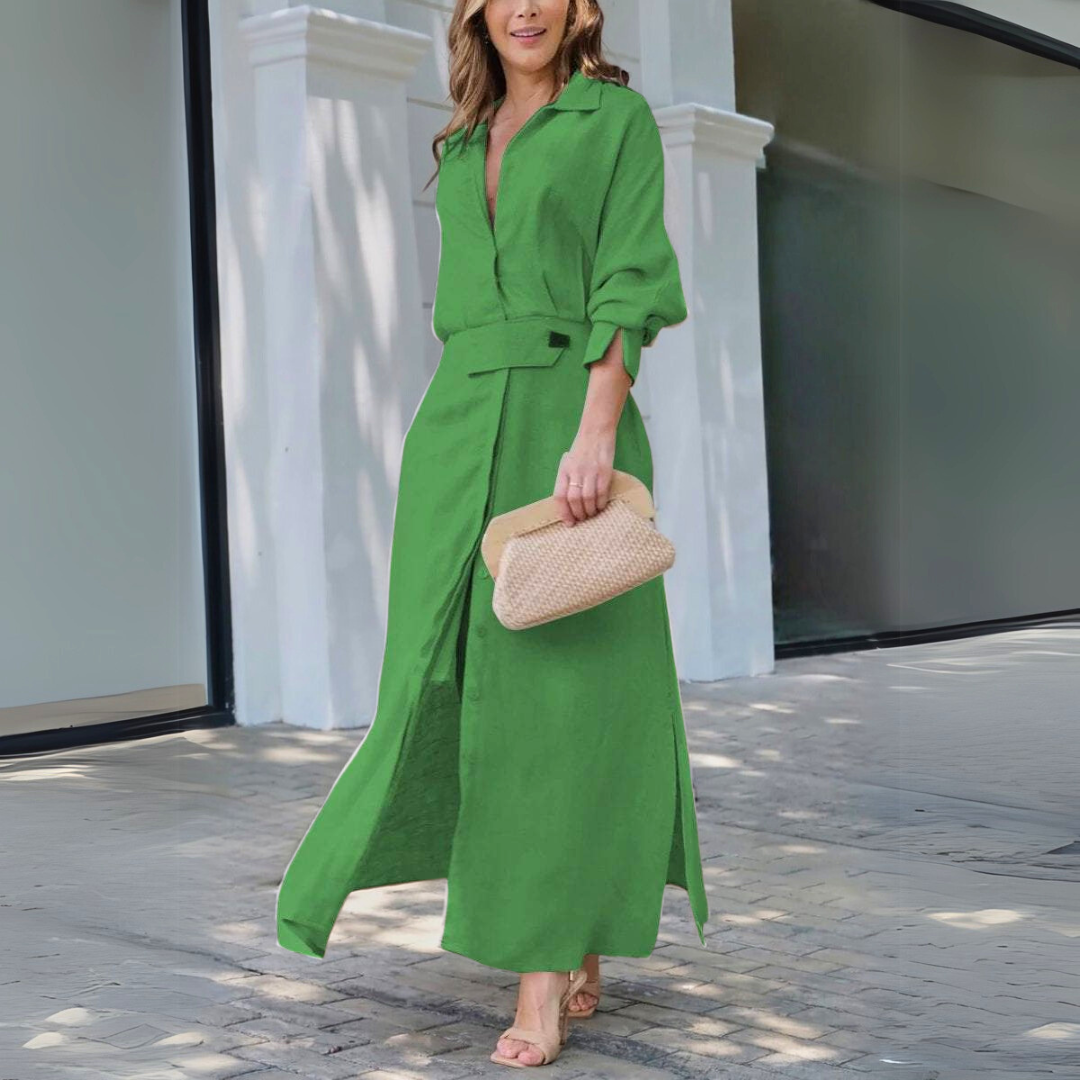 Lorianne™ | Elegant Maxi Dress with V-Neck