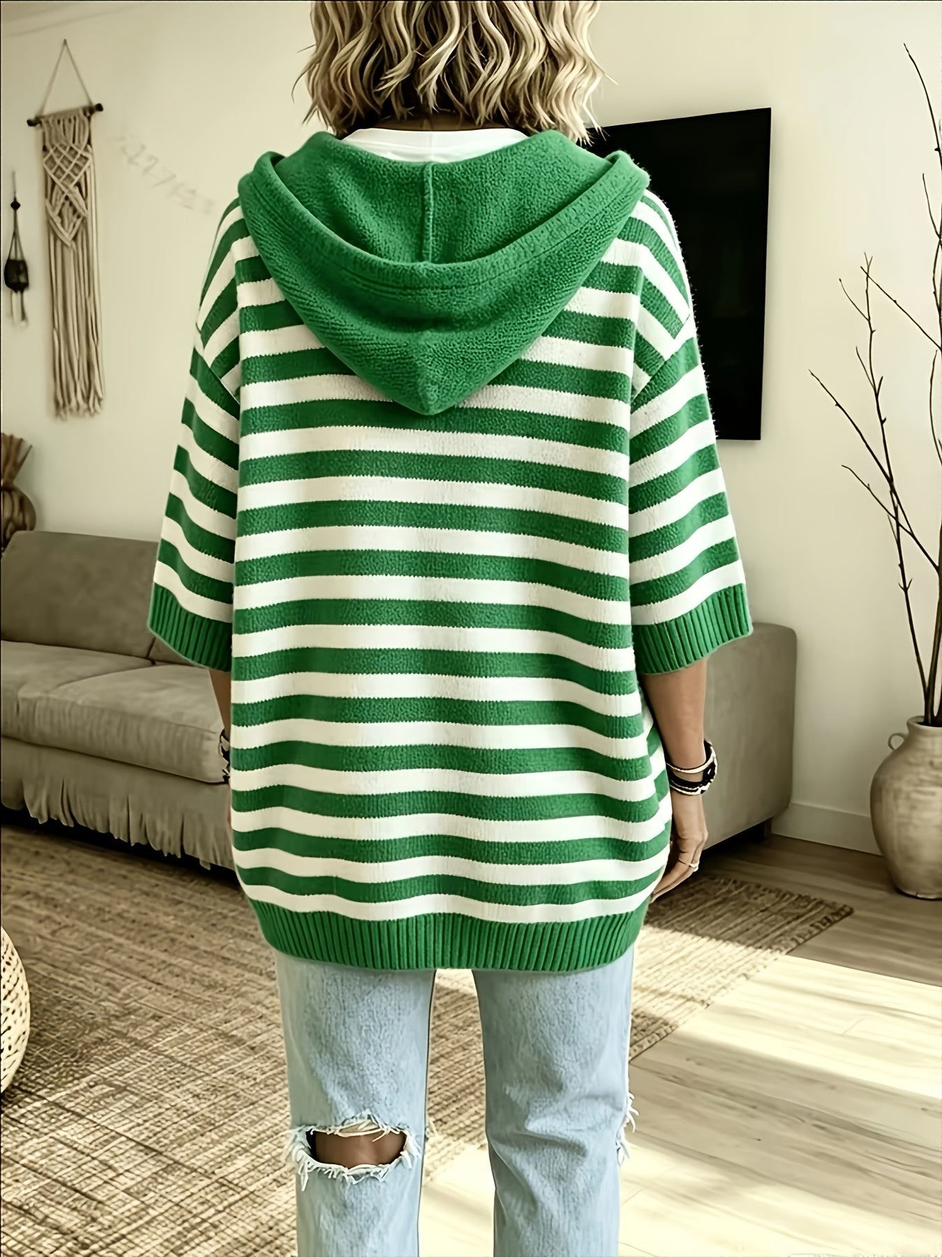 Norrinda™ | Hooded Striped Sweater