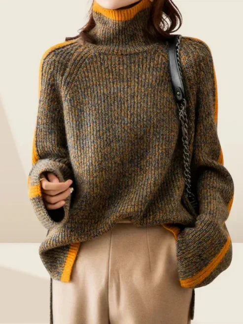 Eloise™ | Cozy Stripe Turtleneck Sweater