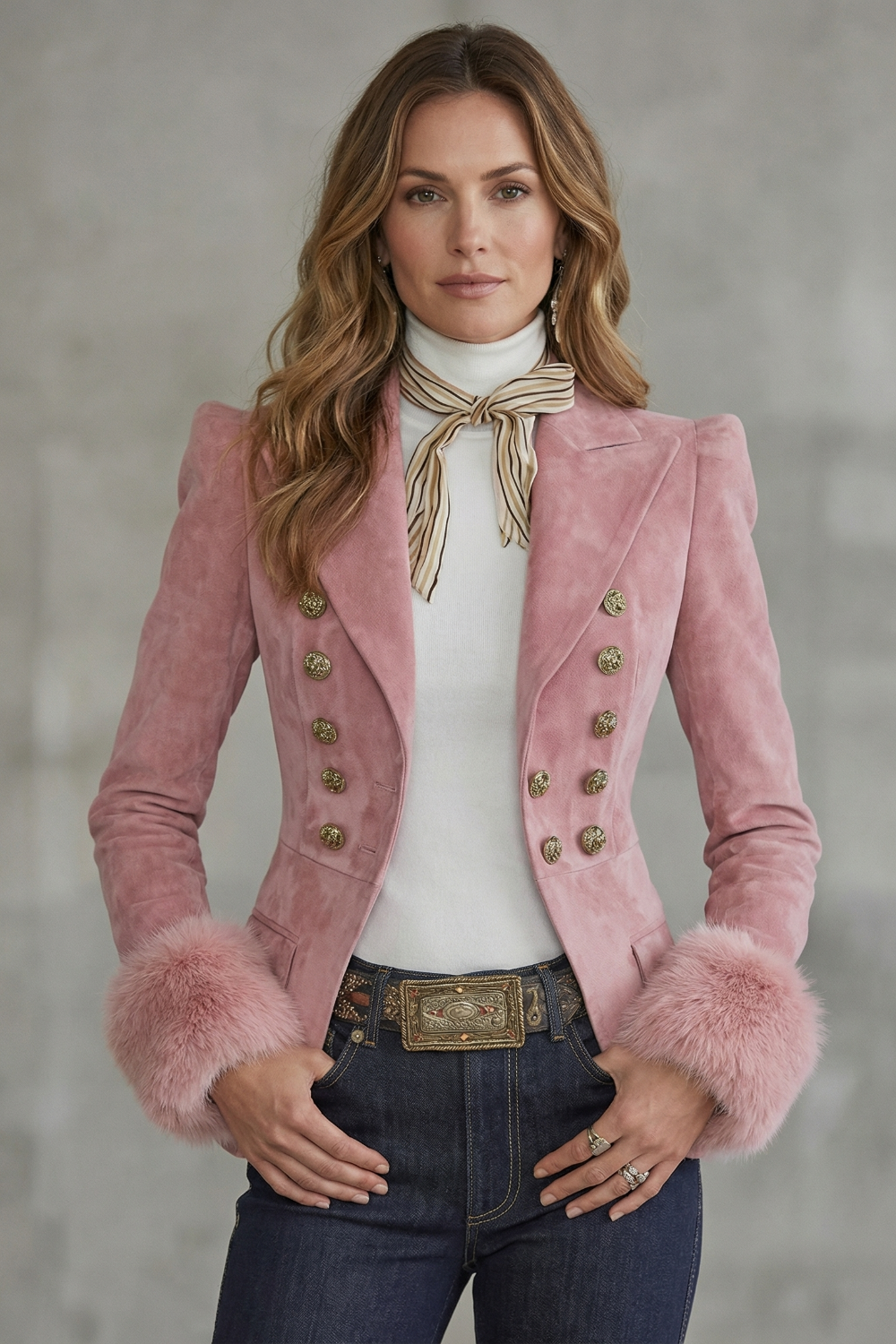 Women's Tailored Slim Fit Elegance Suede Blazer