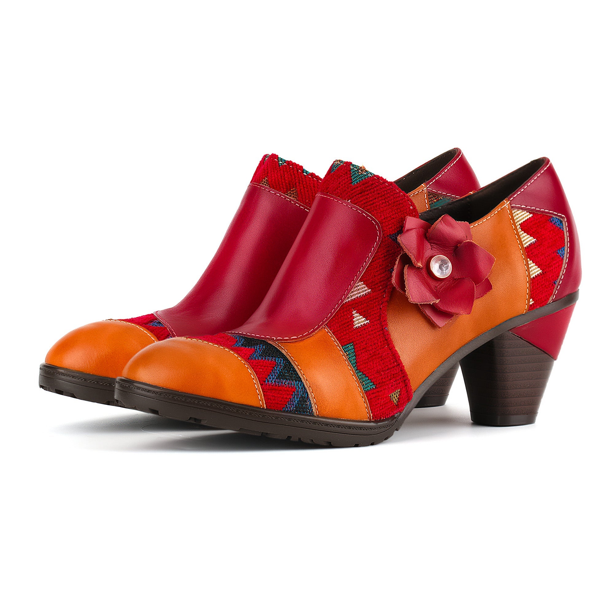 Garnet™ | Boho Bloom Patchwork Pump