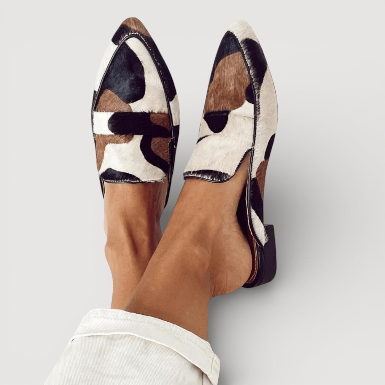 Ivessa™ | Patchwork Print Mule Loafer