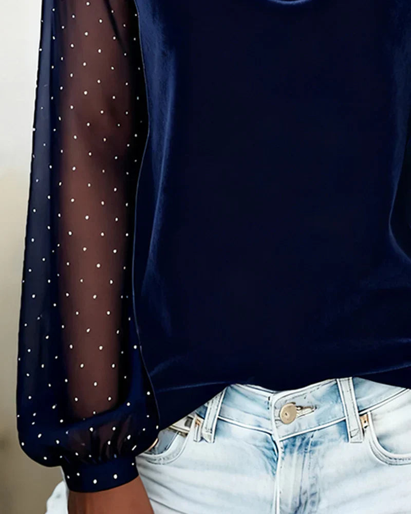 Avery™ Elegant Blouse with draped collar