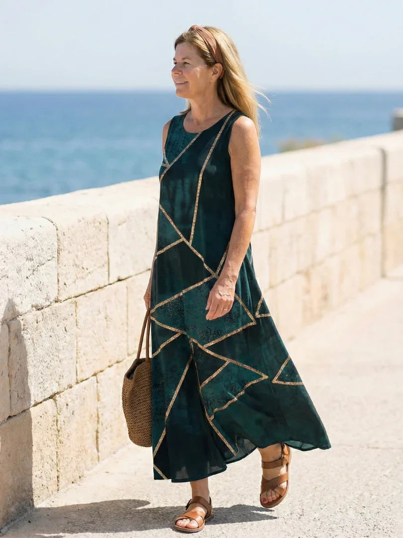 Amabel™ | Calm Tide Midi Dress
