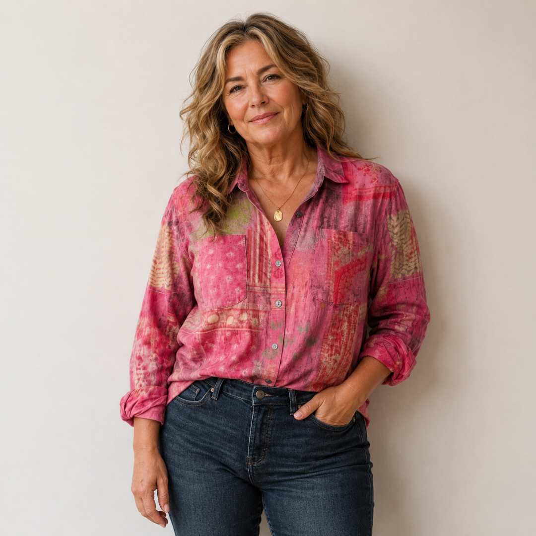 Lilliana™ | Lightweight Botanical Button-Up Shirt