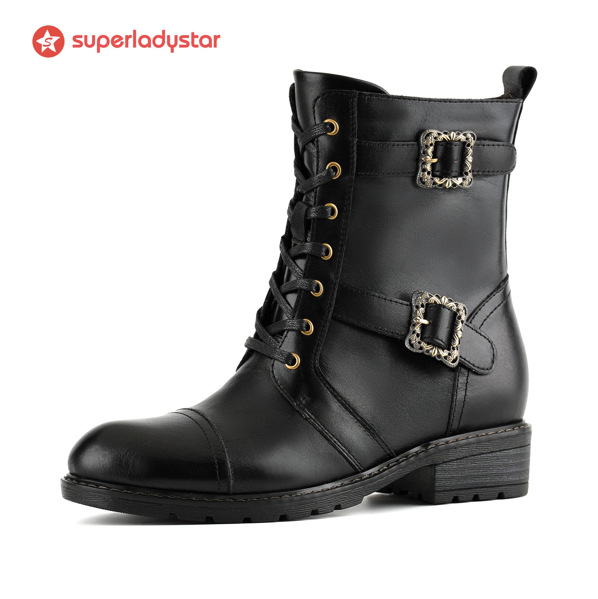 Orlena™ | Floral Lace-Up Ankle Boot