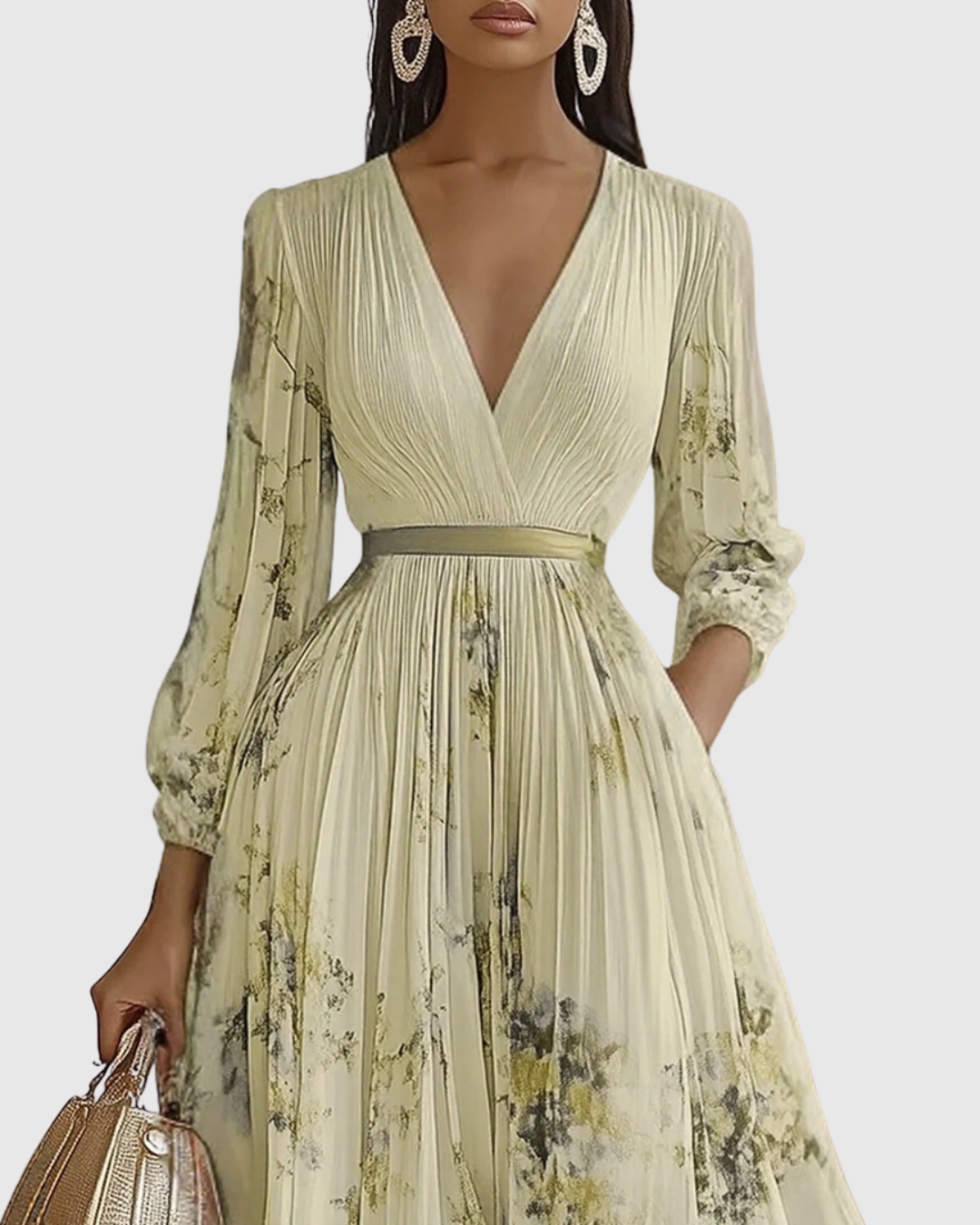 Celestine™ | Elegant Pleated Maxi Dress