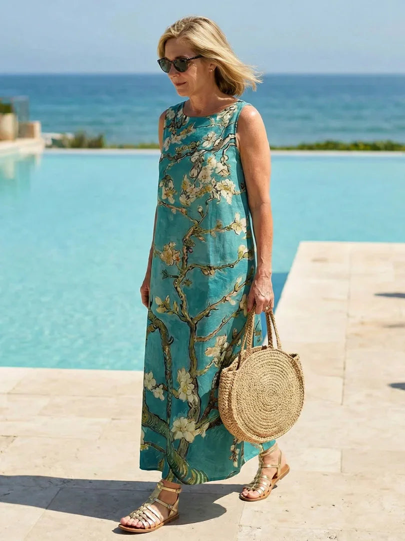 Amorelle™ | Relaxed Sleeveless Midi Dress