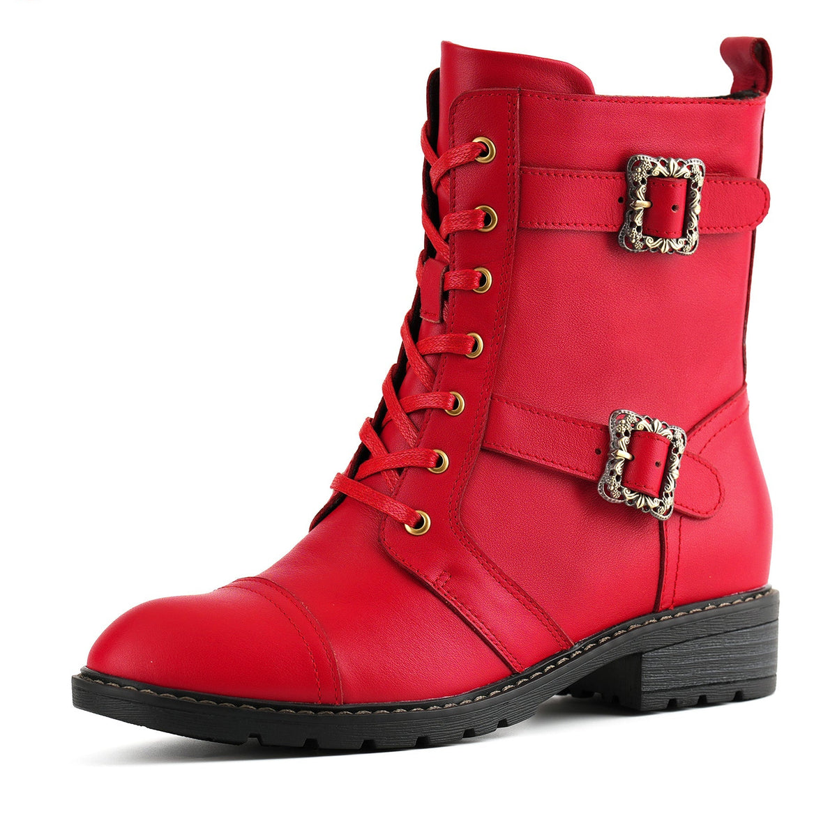 Orlena™ | Floral Lace-Up Ankle Boot