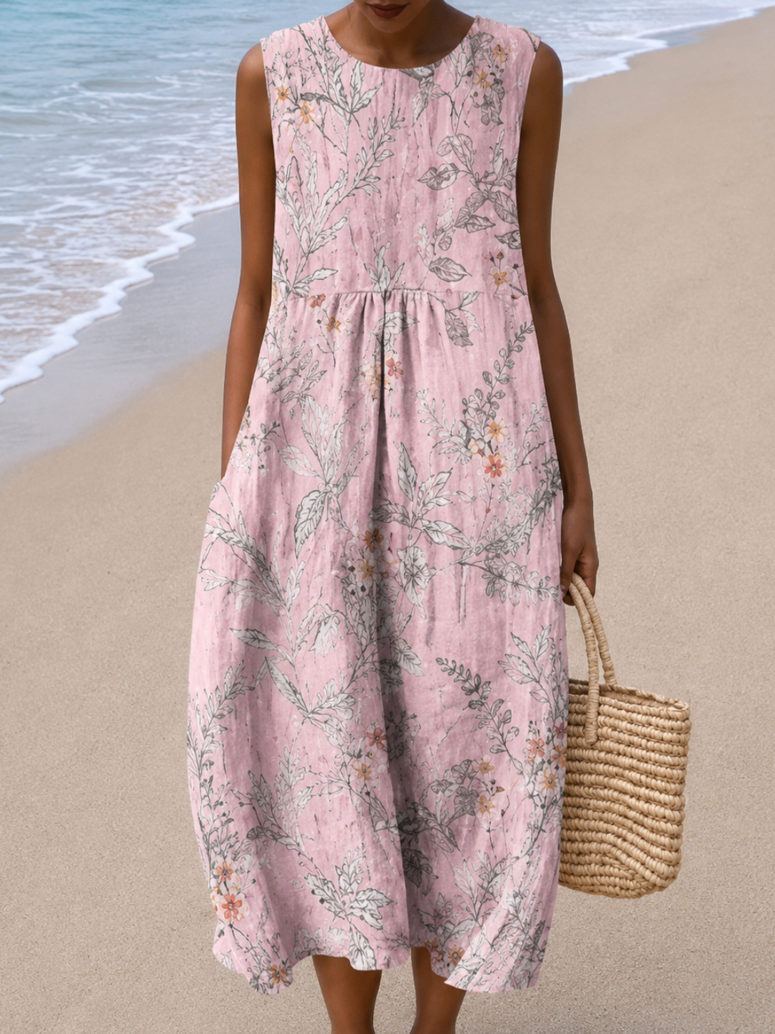 Petula™ | Sleeveless Midi Dress with Relaxed Cut