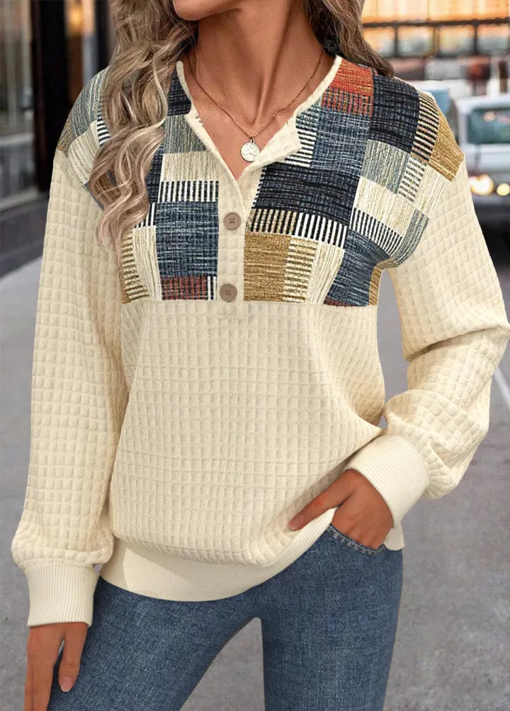 Kildare™ | Patchwork Button Sweater