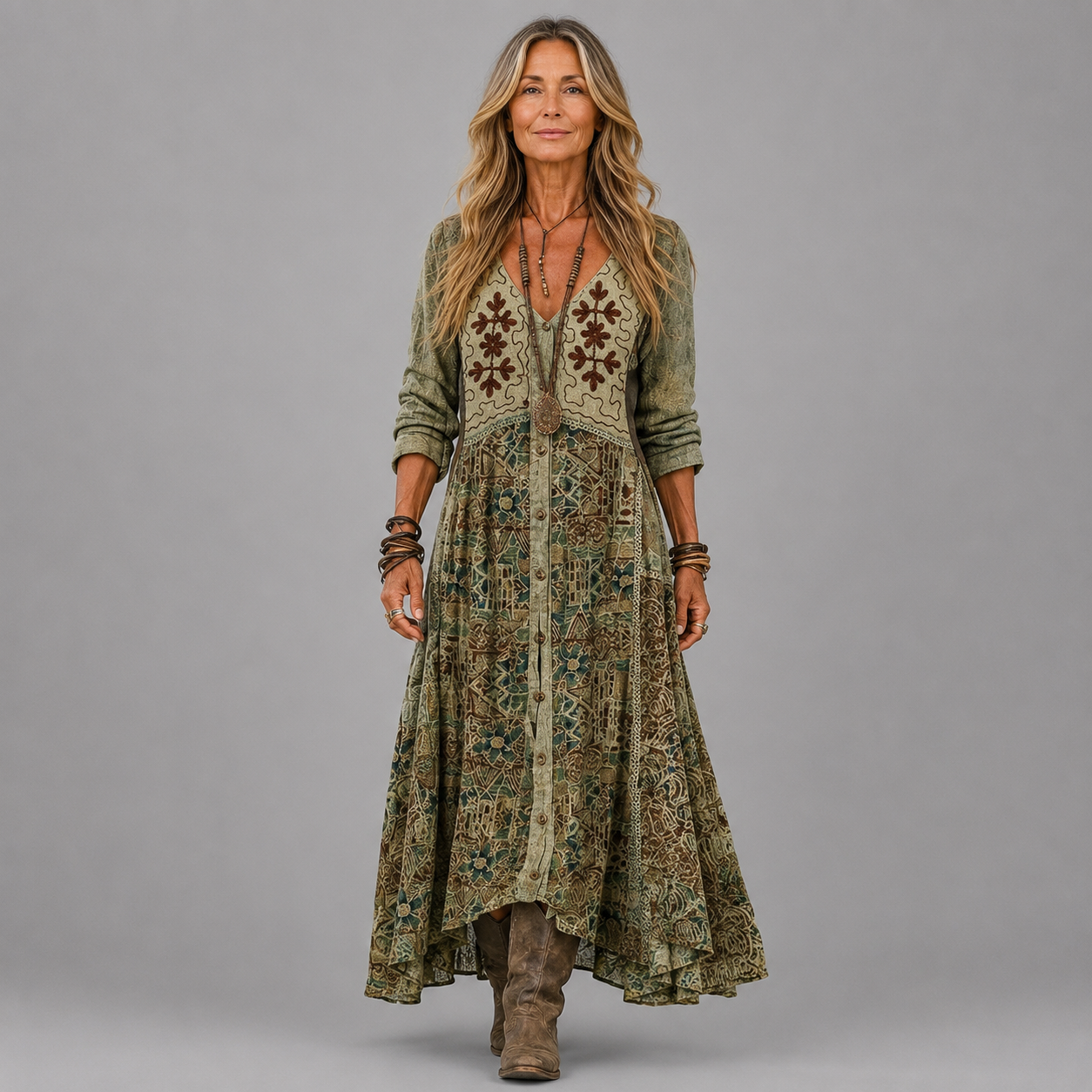 Glenna™ | Soft Flowing Ankle Length Dress