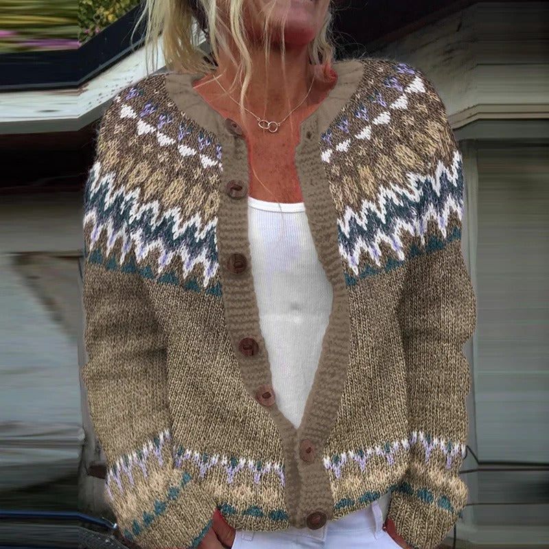 Bexley™ | Oversized Retro Button-Front Cardigan