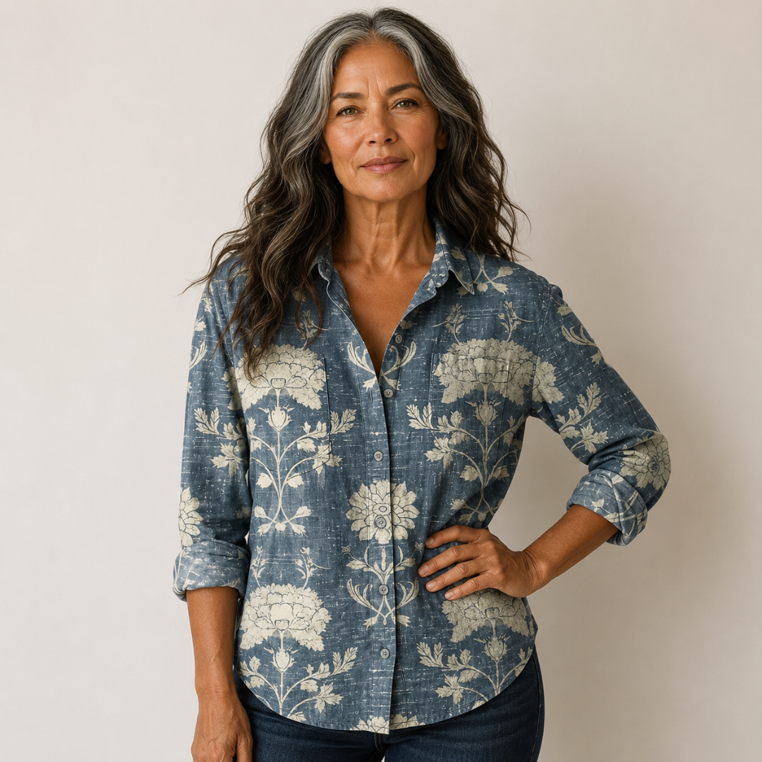 Lilliana™ | Lightweight Botanical Button-Up Shirt