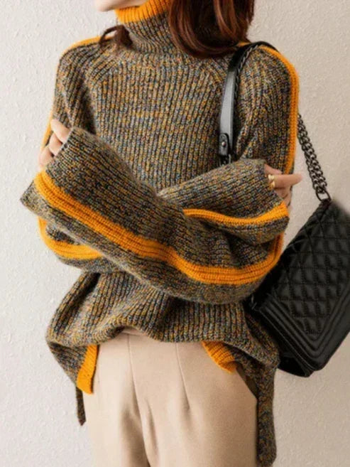 Eloise™ | Cozy Stripe Turtleneck Sweater
