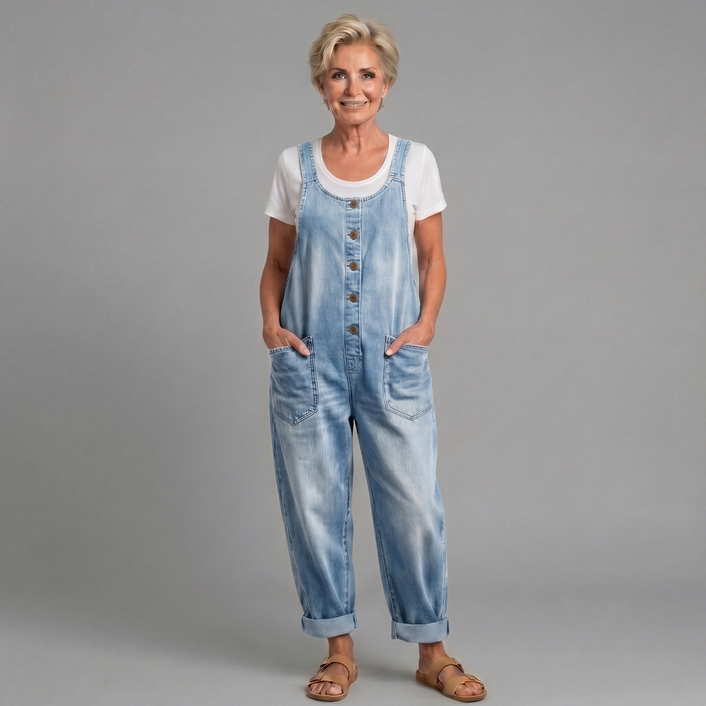 Saylor | Wide-Leg Denim Overalls