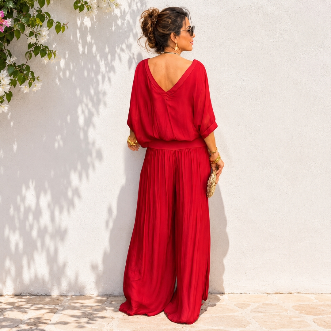 Adriana™ | Chic Solid Flowing Two-Piece Set