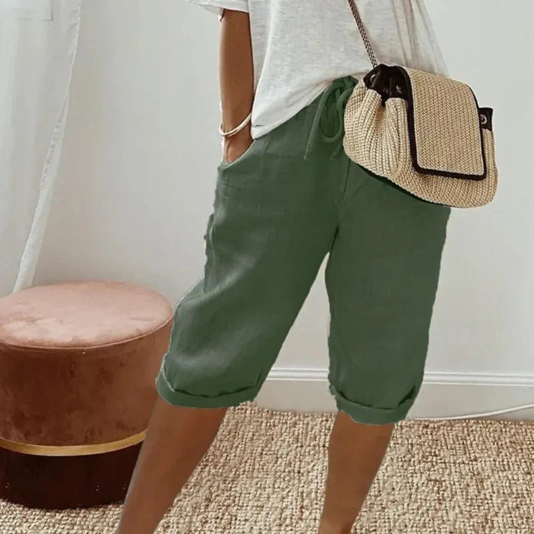 Annette™ | Drawstring Capri Shorts