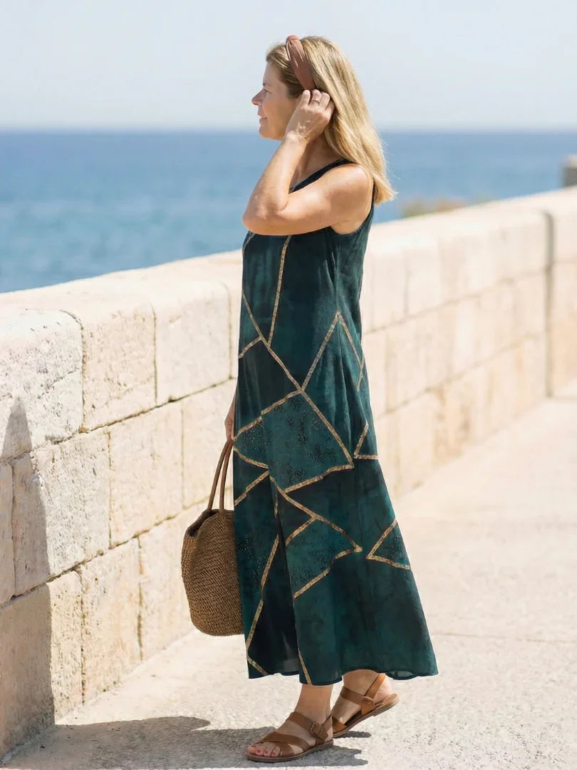 Amabel™ | Calm Tide Midi Dress
