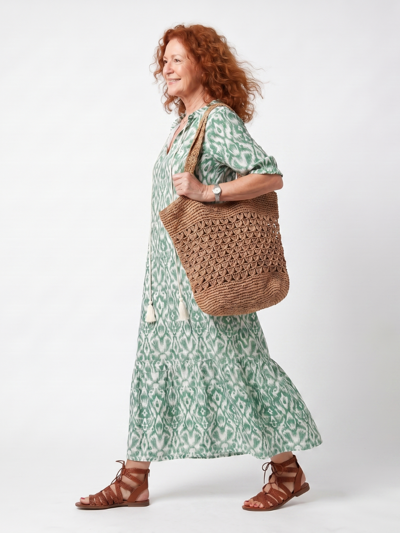 Juliette™ | V-Neck Tassel Midi Dress