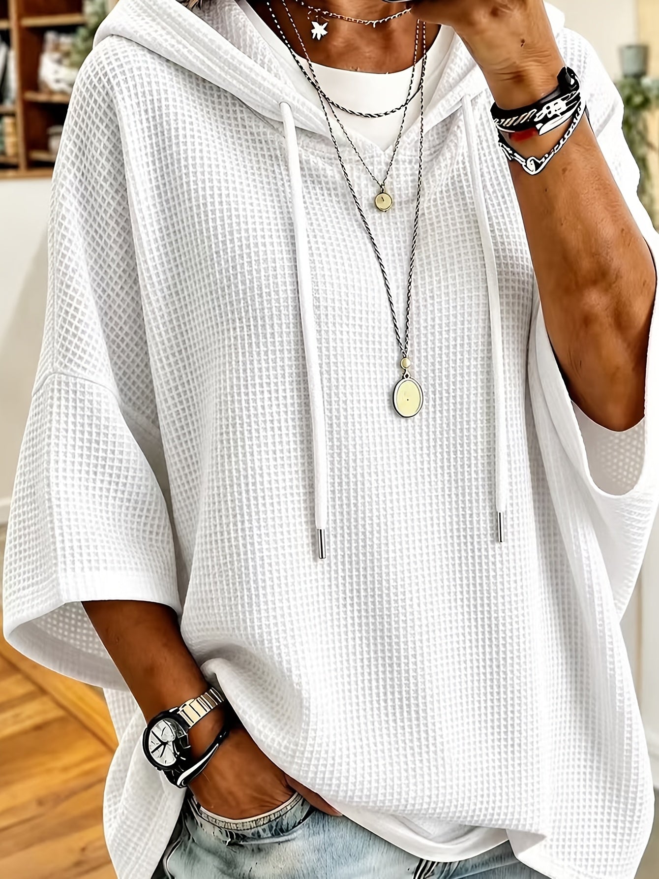 Oswynn™ | Hooded Waffle Top