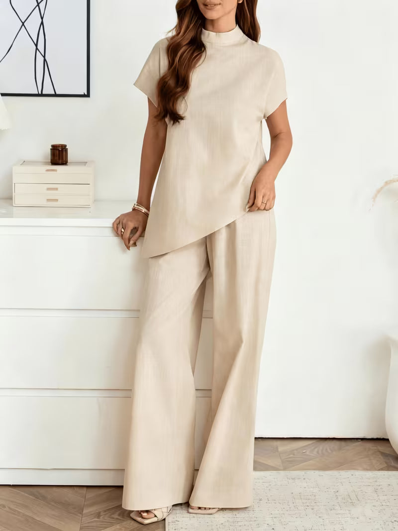 Ivolene™ | Elegant Asymmetrical Wide Leg Pant Set