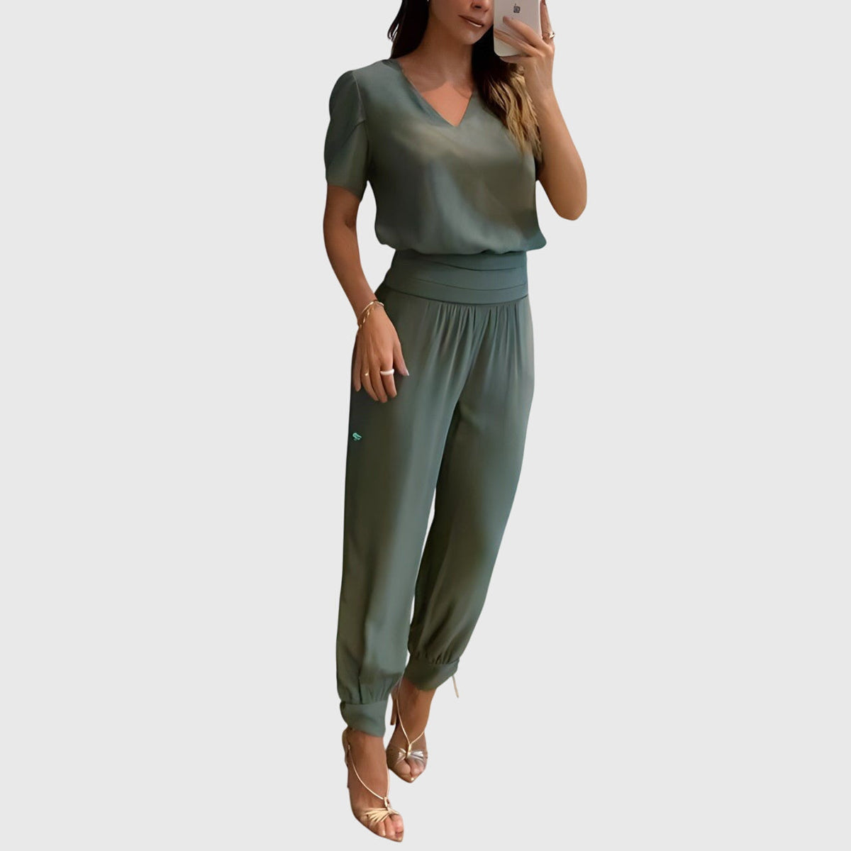 Stylish Blouse And Trousers Set