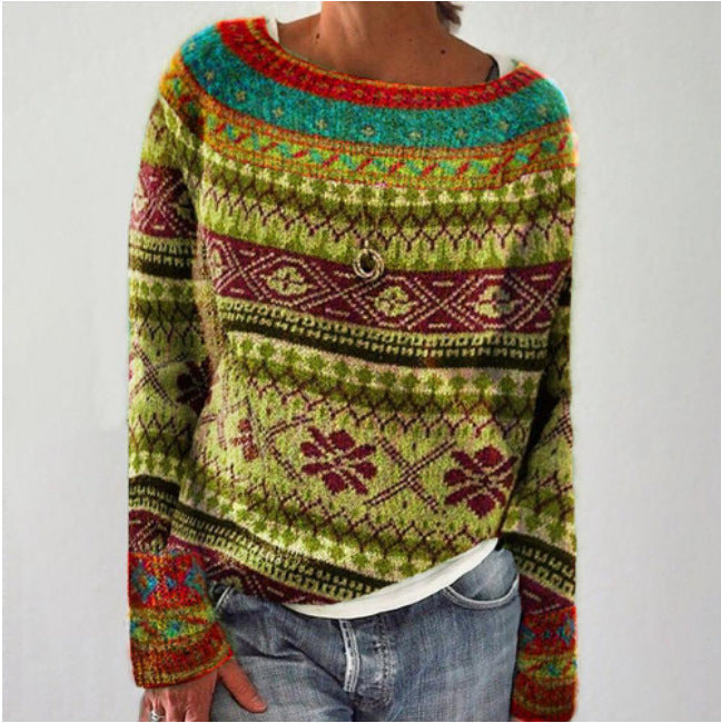 Ryanne™ | Forest Print Pullover Sweater