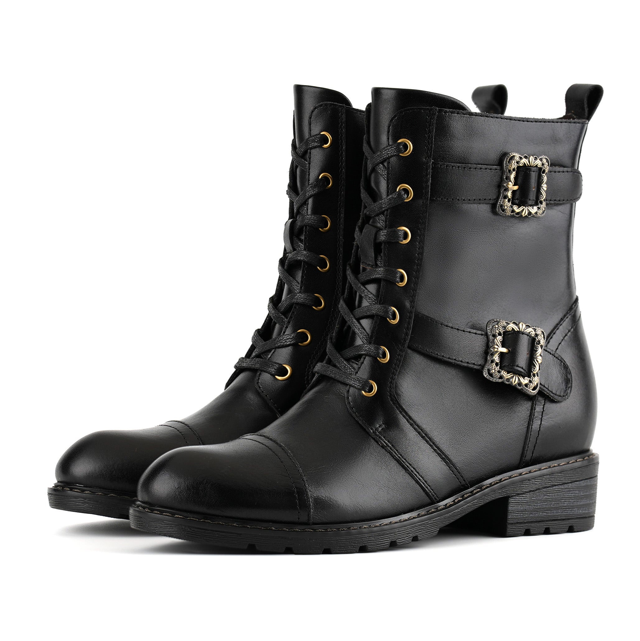 Orlena™ | Floral Lace-Up Ankle Boot