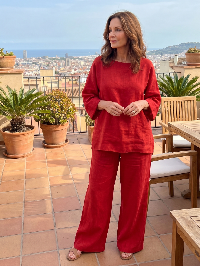 Avenelle™ | Oversized Tunic Wide Leg Pant Set
