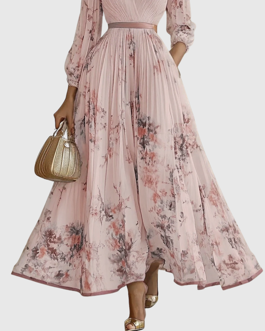 Celestine™ | Elegant Pleated Maxi Dress