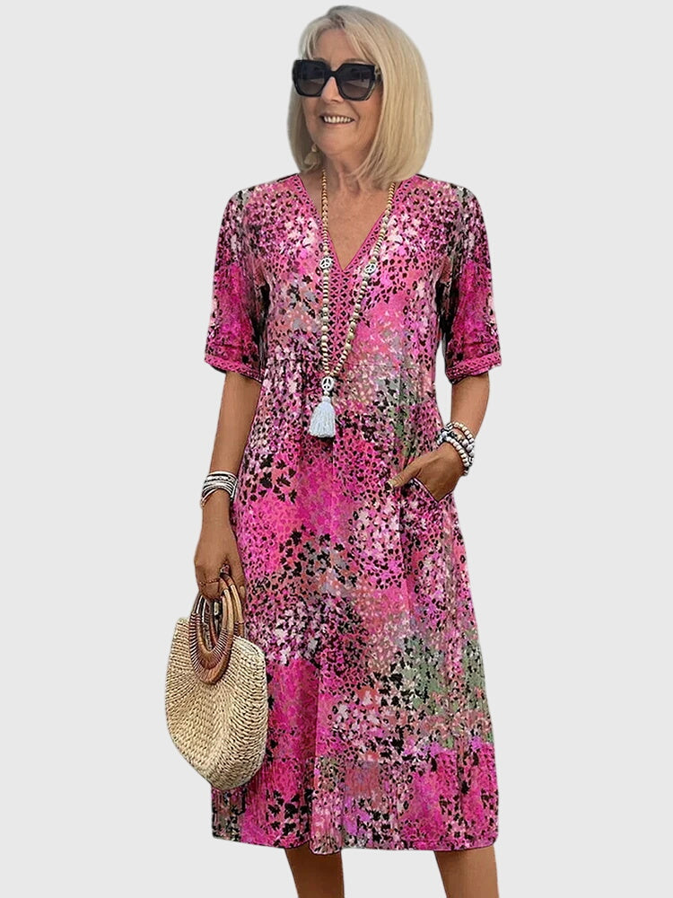 Elegant Floral Midi Dress