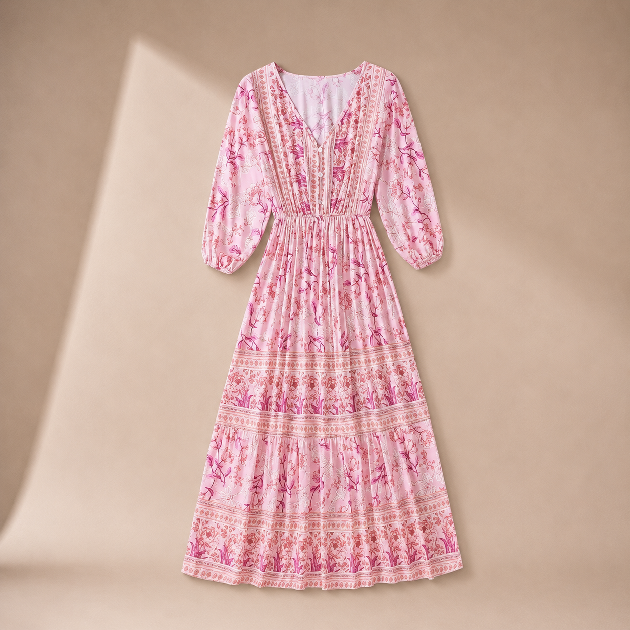 Brielle™ | Floral Boho Tiered Dress