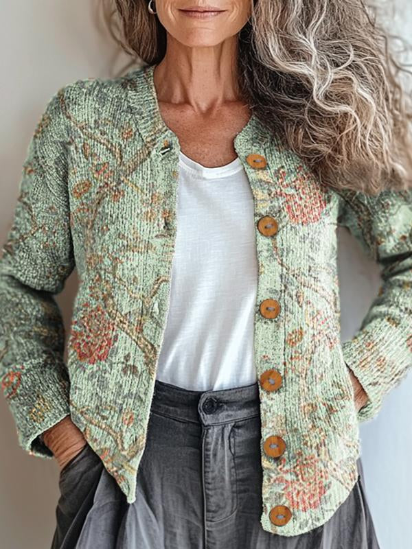 Jemrose™ | Botanical Print Cardigan