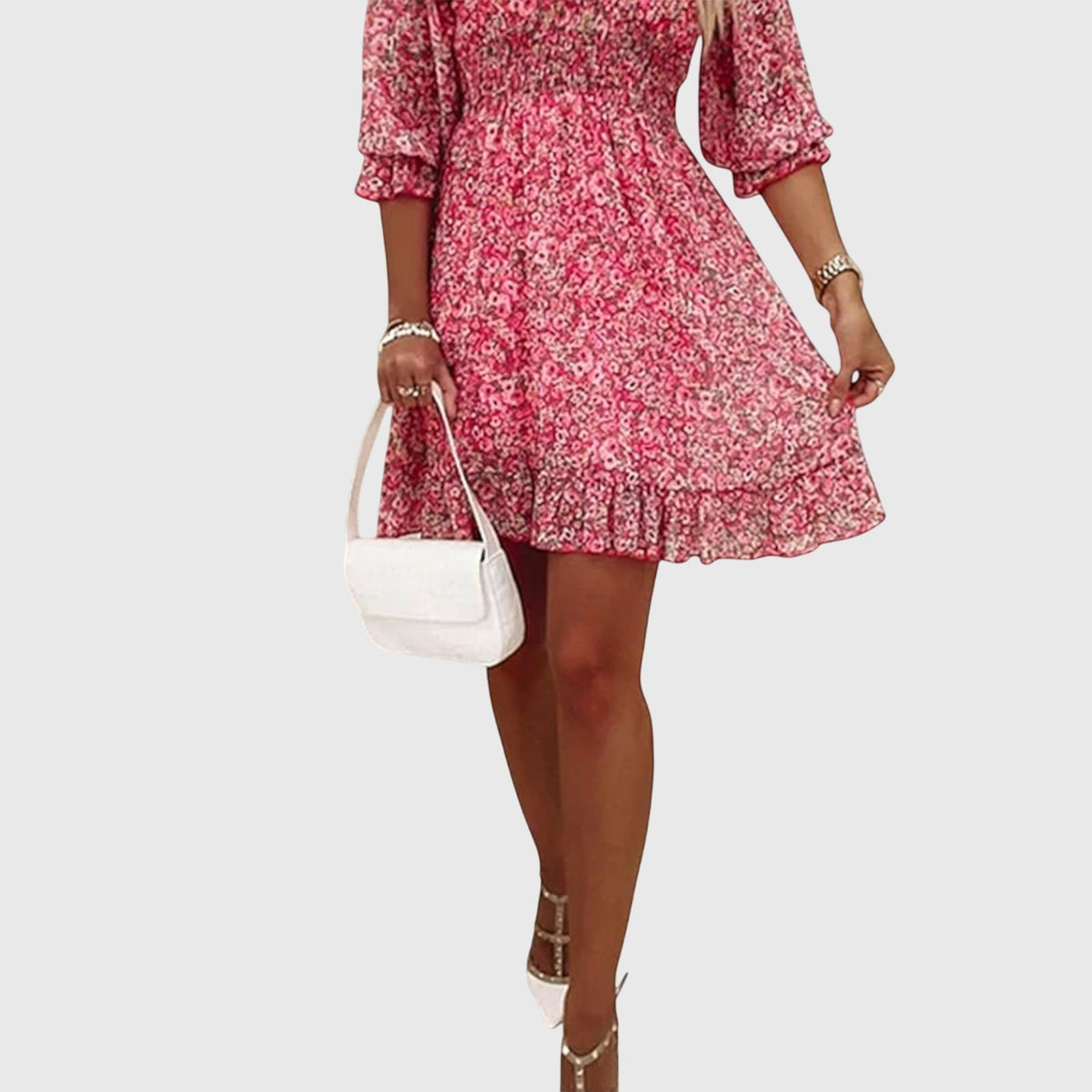 Floral Puff Sleeve Dress