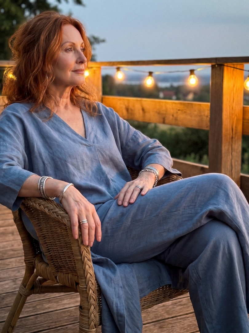 Vevaine™ | Loose Tunic Top & Wide Leg Pant Set