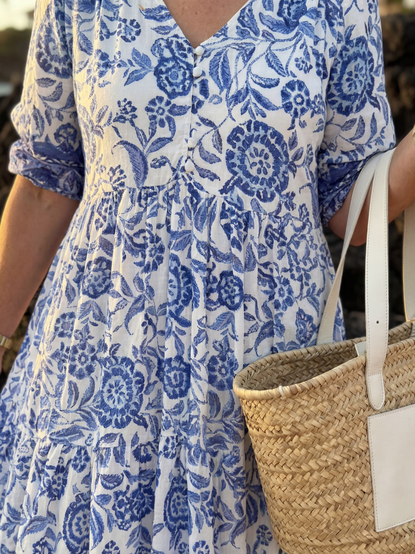 Rivaine™ | Porcelain Midi Dress