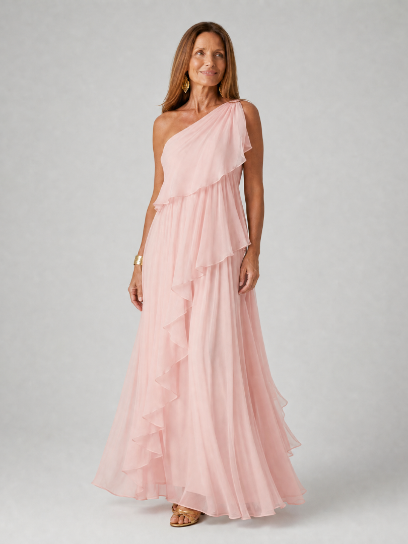 Verena™ | One-Shoulder Ruffle Maxi Dress